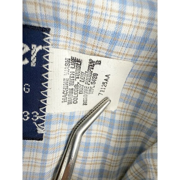 Wrangler Vintage Western Pearl Snap‎ Button Up Shirt Size 16-1/2 x 33 Made USA - Picture 6 of 11